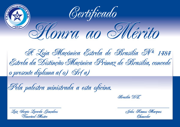 Certificado de Honra ao Mérito (2012)